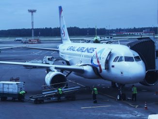 Flugzeug Ural Airlines in Domodedowo