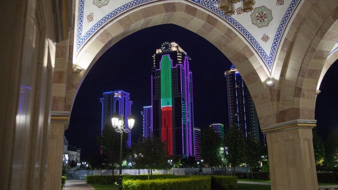 chechnya_grozny_tschetschenien_nachts Tschetschenien - Hauptstadt Grosny nachts - Grosny City