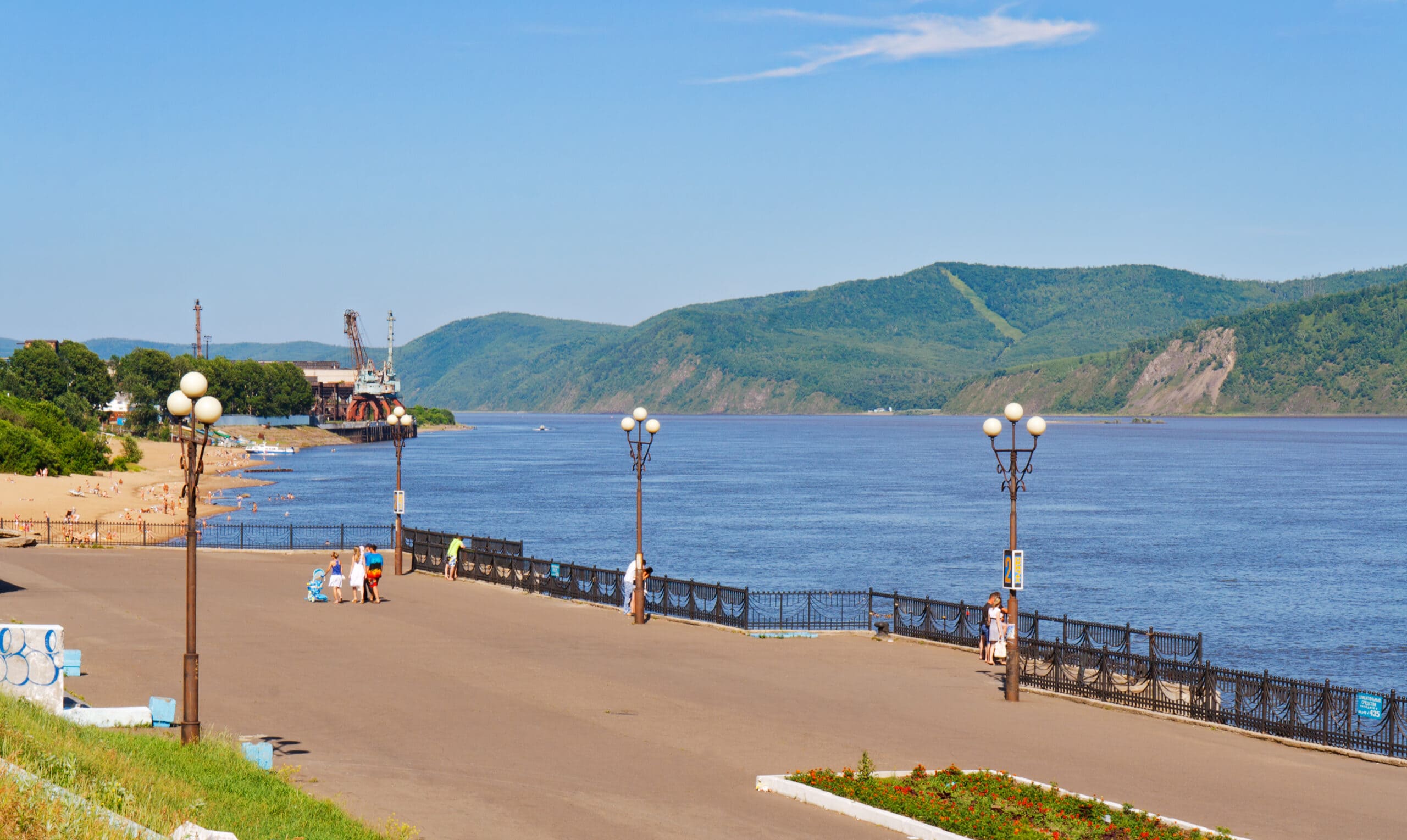 Ufer in Komsomolsk am Amur