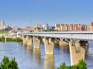 Nowosibirsk - Größte U-Bahn-Brücke der Welt